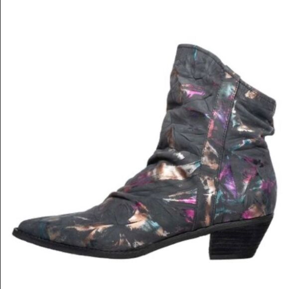 Antelope Peacock Danuta Suede Bootie Boots Y2K Size 6 37 New $230 - Picture 1 of 5